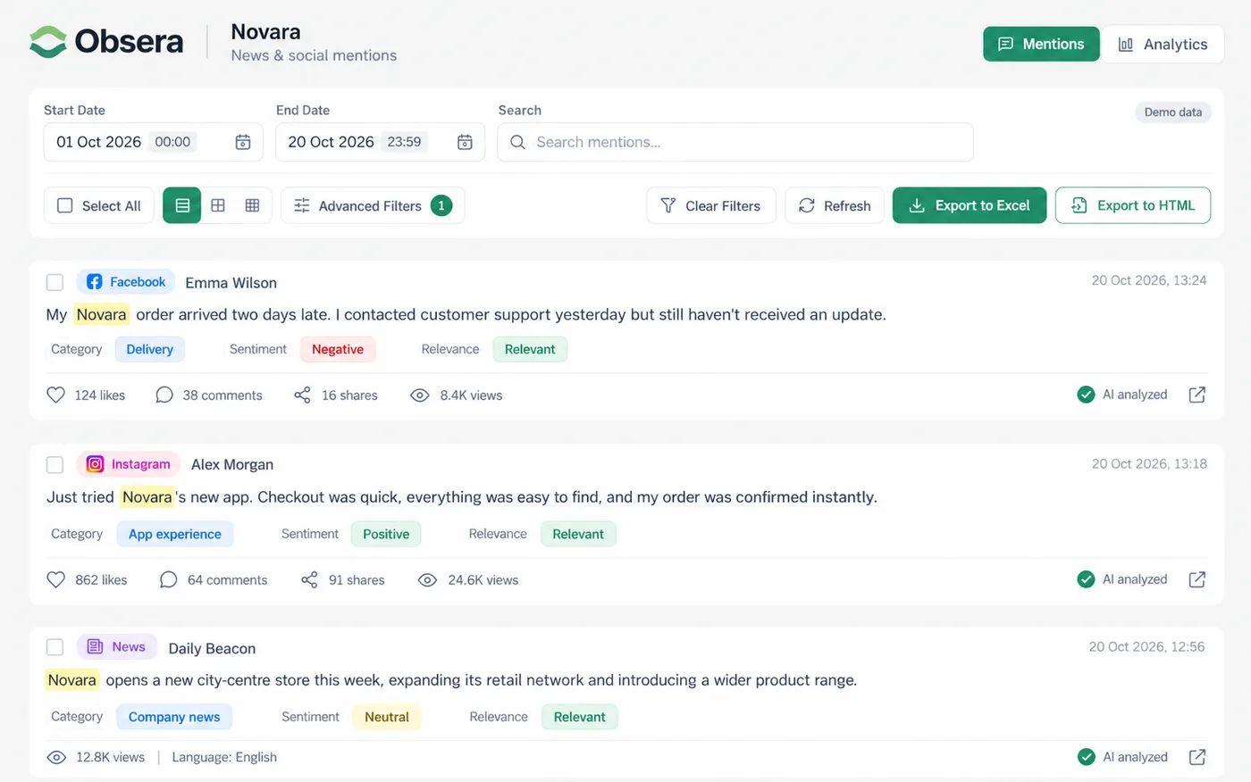 MediaEye mentions feed